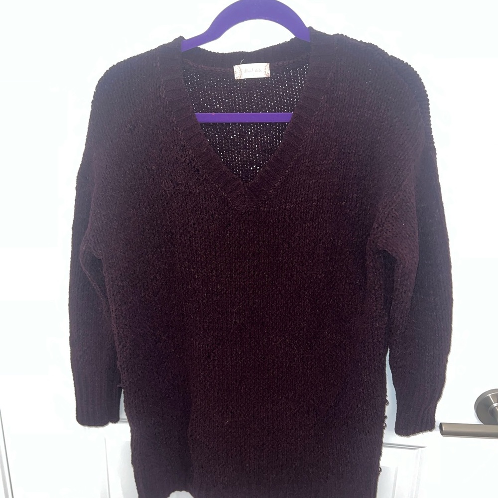 Altar'd State Deep Purple V-Neck Sweater